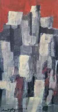 Arsalan Naqvi, 12 x 24 Inch, Acrylic on Canvas, Abstract Painting, AC-ARN-184